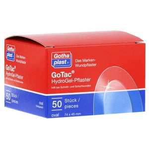 Gothaplast Gotac pansement hydrogel (74 x 45 mm, ovale, 50 pièces)