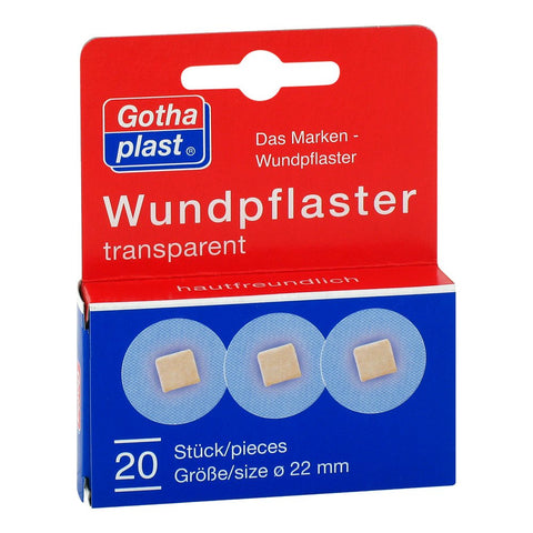 Gothaplast Pflaster 2,2 cm transparent (20 Stück)
