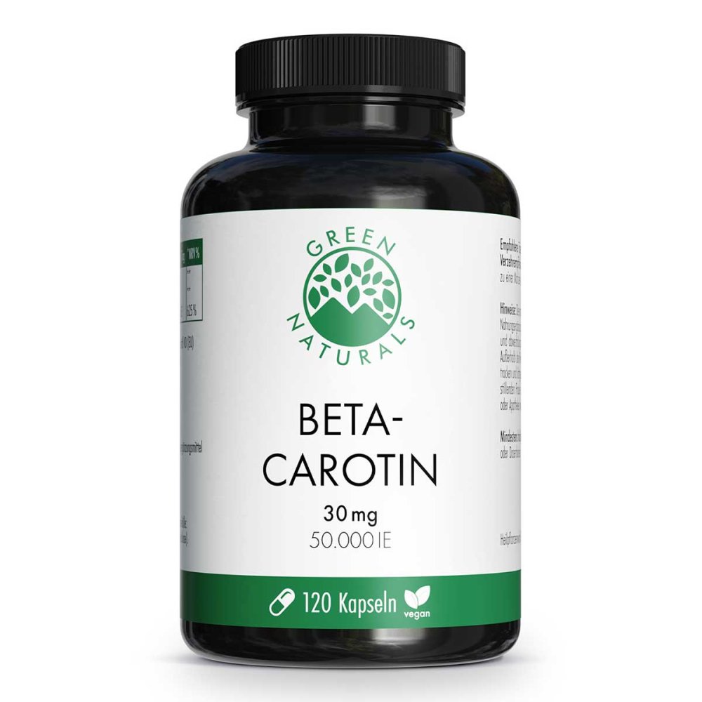 Green Naturals® Bêta-carotène 30mg - 50.000 UI gélules vegan (120 pièces)