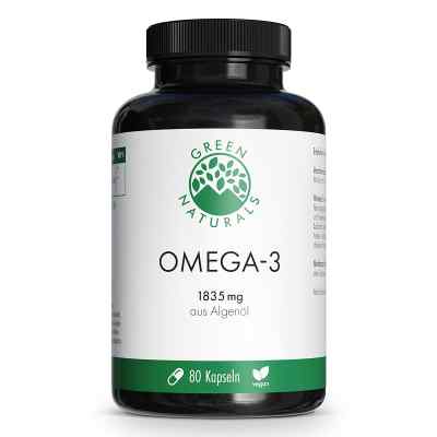 GREEN NATURALS Omega-3 gélules 1835mg vegan + DHA (80 pièces)