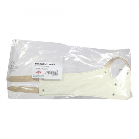 Büttner-Frank Wrist strap 21 leather straight 2 loops folded dyed (1 piece)