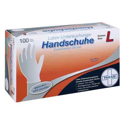 Param GmbH Gants jetables en latex poudré L (100 pièces)