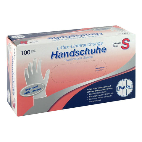 Param Powdered Latex Disposable Gloves S (100 pieces)