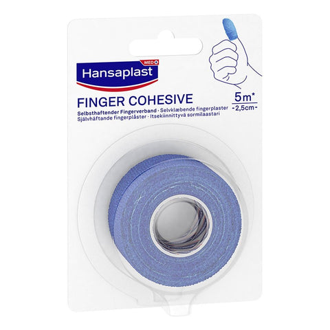 Hansaplast selbsthaftender Fingerverband 2,5 cm x 5 m blau (1 Stück)