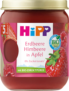 HiPP Früchte Erdbeere Himbeere in Apfel ab 5. Monat (160 g)