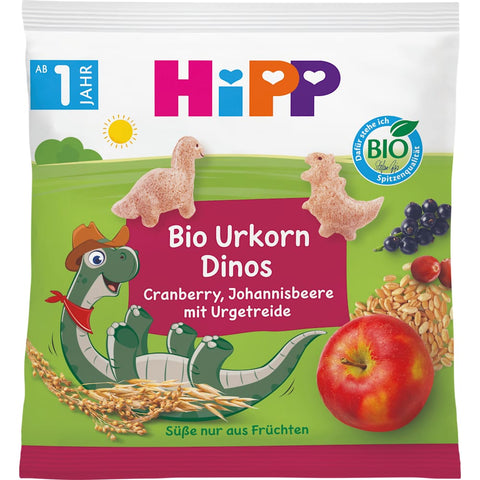 HiPP Kids Dino Snacks with ancient grains, cranberry and blackcurrant (30 g)