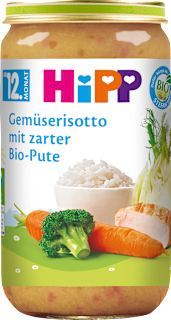 HiPP Menü Gemüserisotto mit zartem Putenfleisch ab dem 12. Monat (250 g)