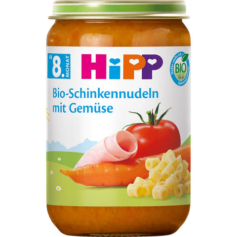 HiPP Menu pâtes au jambon et légumes dès le 8e mois (220 g)