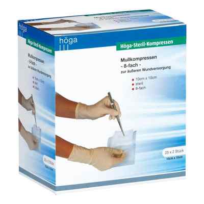 Höga Sterile Gaze-Kompressen (10x10 cm, 25x2 Stück)