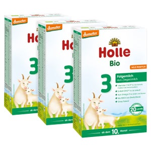 Holle Bio lait de suite 3 à base de lait de chèvre (3 × 400 g)