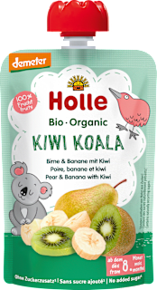 Holle Purée en sachet Kiwi Koala, poire & banane avec kiwi, dès 8 mois (100 g)