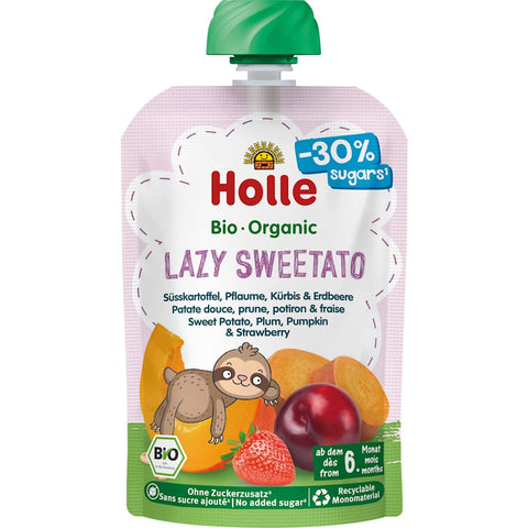 Holle Organic Squeezy Lazy Sweetato sweet potato, plum, pumpkin and strawberry, from 6 months (100 g)