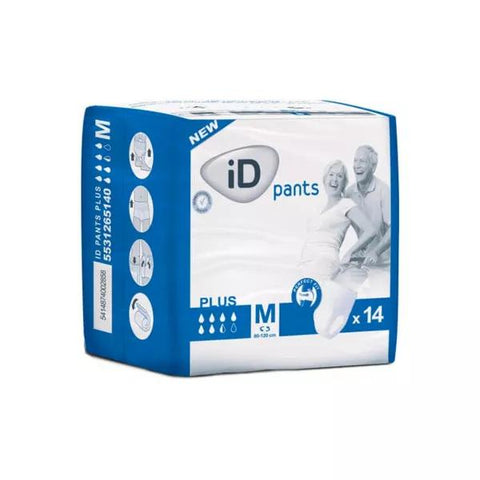 iD Pants Absorbent Incontinence Underwear Plus Size M 14 pads