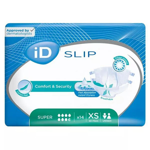 iD Slip Incontinence Windelhosen Super Größe XS 14 Stück