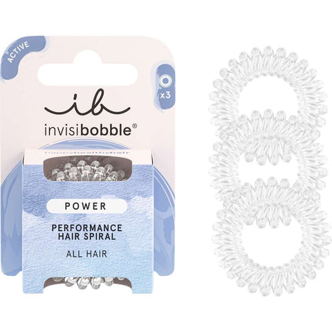 invisibobble élastique à cheveux Power Crystal Clear (3 pièces)