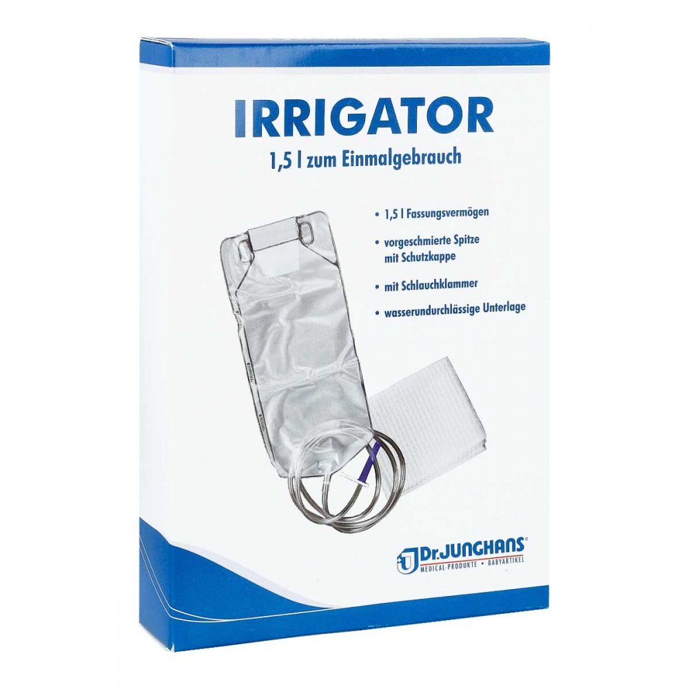 Dr. Junghans Medical GmbH Irrigateur 1,5 l à usage unique, ensemble avec coussin (1 pièce)