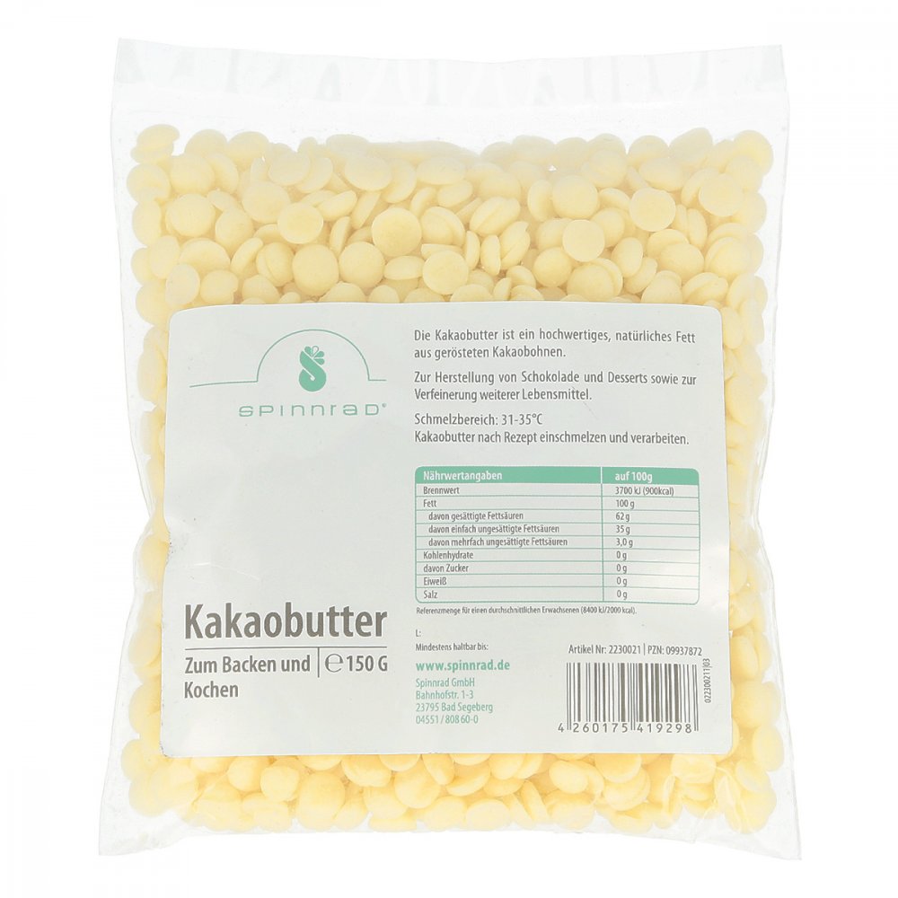 Spinnrad Beurre de cacao en pastilles pour pâtisserie (150 g)