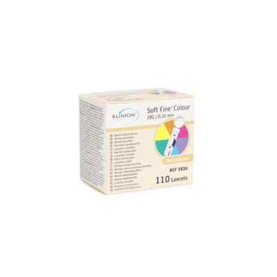 Klinion Soft fine colour lancettes 28 G (110 pièces)