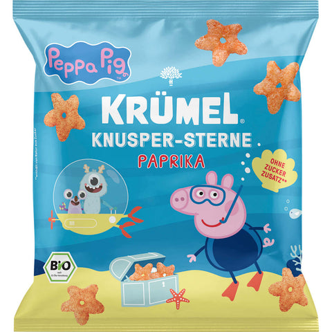 KRÜMEL Snack pour enfants Peppa Pig étoiles croustillantes paprika (20 g)
