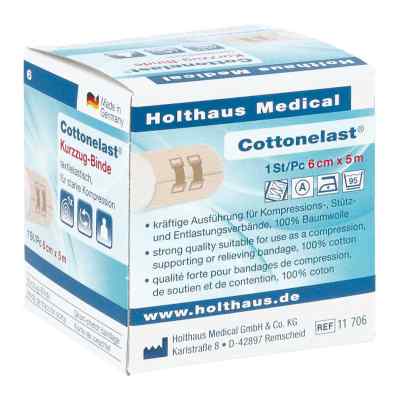 Holthaus Medical Cottonelast Kurzzugbinde 5 m x 6 cm (1 Stück)