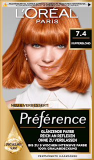 L'ORÉAL PARiS PRÉFÉRENCE coloration capillaire 7.4 blond cuivré (1 pièce)