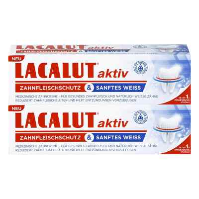 Lacalut Aktiv protection des gencives & blancheur douce dentifrice (2x75 ml)