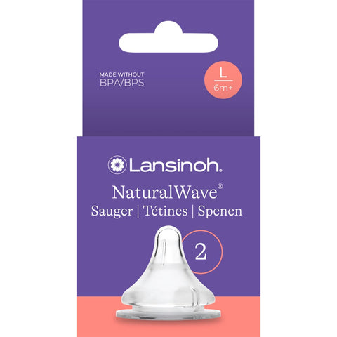 Lansinoh NaturalWave Teat Size L (2 pack, from 6 months)