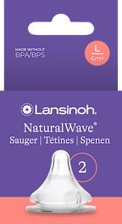 Lansinoh NaturalWave Sauger Größe L (2 Stück, ab 6 Monaten)