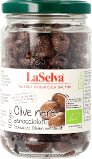 LaSelva Olives noires dénoyautées séchées au four (120 g)