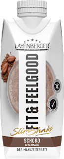 Layenberger Fit+Feelgood Diät-Shake, Slim Shake Schoko, trinkfertig (330 ml)