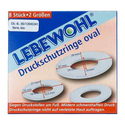 Lebewohl Ovale Druckschutzringe (8 Stück)