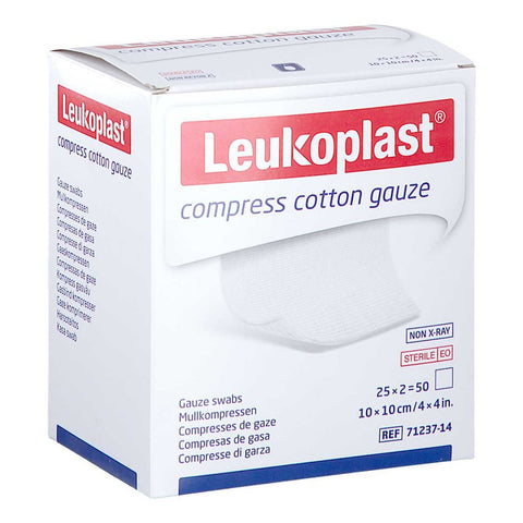 Leukoplast Baumwoll-Gaze-Kompressen 10x10 cm 12-fach (25x2 Stück)