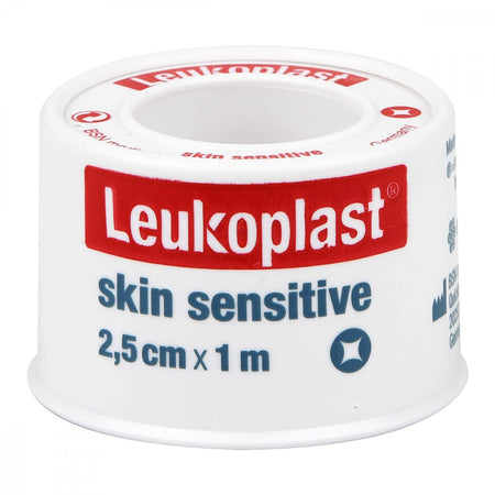 Leukoplast Skin Sensitive 2,5 cm x 1 m avec anneau de protection (1 pièce)
