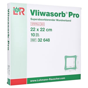 Vliwasorb® Pro Superabsorber-Wundauflage 22 x 22 cm (10 Stück)