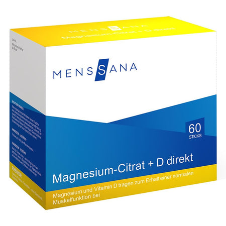 MEDICOM Magnésium citrate + D direct Menssana poudre (60 sachets)