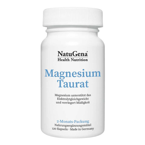 NatuGena High-Dose Magnesium Taurate + vegan capsules (120 capsules)