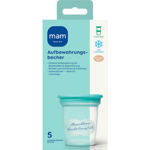mam Contenants de conservation pour lait maternel et alimentation pour bébé (5 pièces)
