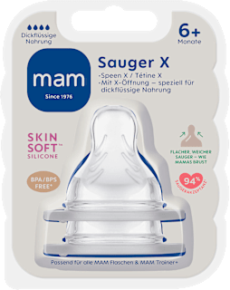 MAM tétine en silicone, taille X, dès 6 mois (2 pièces)