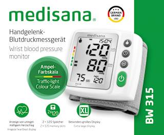 Medisana Tensiomètre de poignet BW 315 (1 pièce)