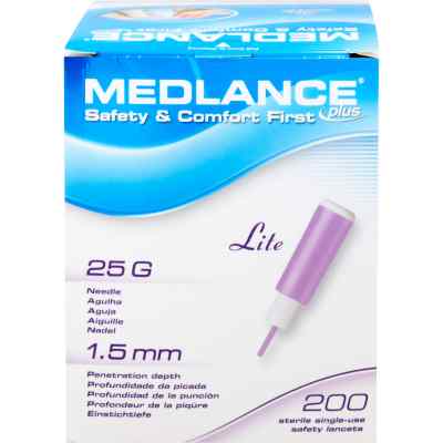 Mediq Medlance Plus Lite lancettes de sécurité 25 G (200 pièces)