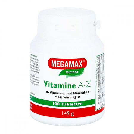 Megamax Vitamine A-z+q10+lutein comprimés (100 pièces)