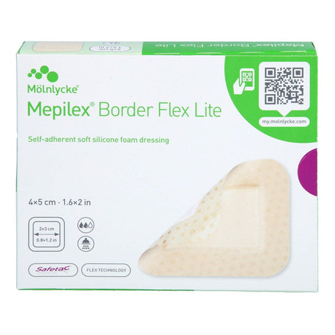 Mepilex Border Flex Lite foam dressing (4x5 cm, 10 pieces)