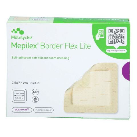 Mepilex Border Flex Lite foam dressing 7.5x7.5 cm (5 pieces)