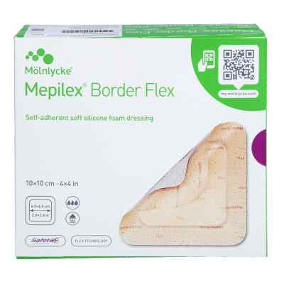 Mepilex Border Flex selbsthaftender Schaumverband 10x10 cm (10 Stück)