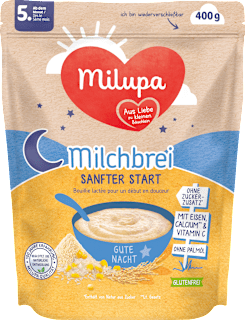 Milupa Bouillie du soir au lait Sanfter Start Bonne nuit dès le 5e mois (400 g)