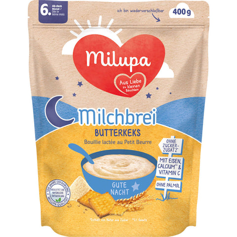 Milupa Milchbrei Butterkeks Gute Nacht, ab 6 Monaten (400 g)