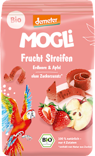 MOGLi bandes de fruits fraise et pomme (25 g)
