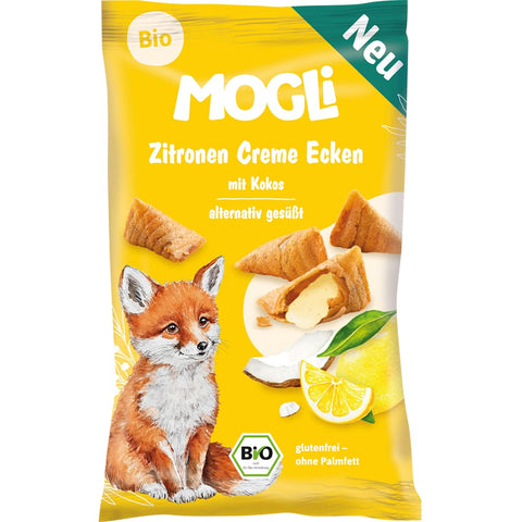 MOGLi biscuits pour enfants à la crème de citron et noix de coco, dès 3 ans (30 g)
