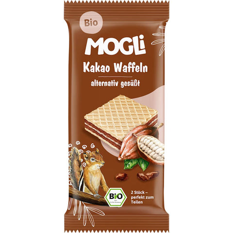 MOGLi Snack enfant gaufres au cacao, dès 3 ans (15 g)