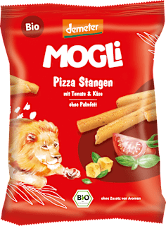 MOGLi Bâtonnets pizza pour enfant au fromage et huile d'olive, dès 3 ans (75 g)